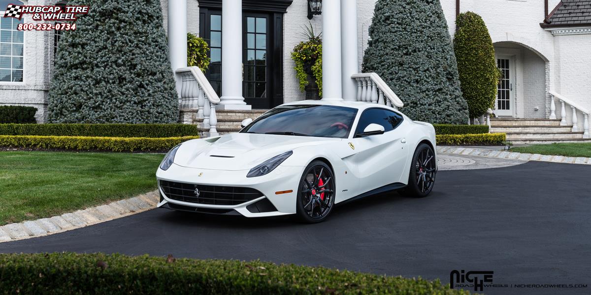 vehicle gallery/ferrari f12 niche ascari 21x9  Gloss Black wheels and rims